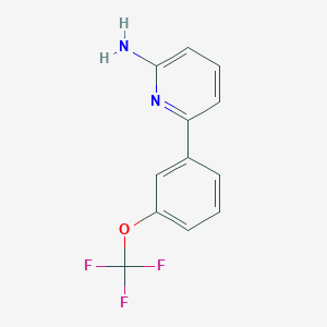 molecular formula C12H9F3N2O B4038822 6-[3-(三氟甲氧基)苯基]吡啶-2-胺 CAS No. 833457-21-9