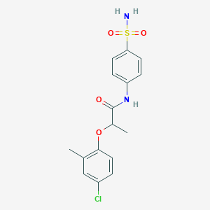 molecular formula C16H17ClN2O4S B4038831 N-[4-(氨基磺酰基)苯基]-2-(4-氯-2-甲基苯氧基)丙酰胺 