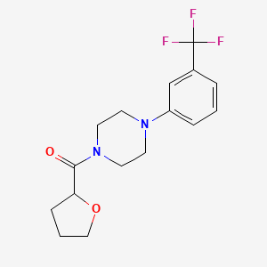 molecular formula C16H19F3N2O2 B4038841 TETRAHYDRO-2-FURANYL{4-[3-(TRIFLUOROMETHYL)PHENYL]PIPERAZINO}METHANONE 