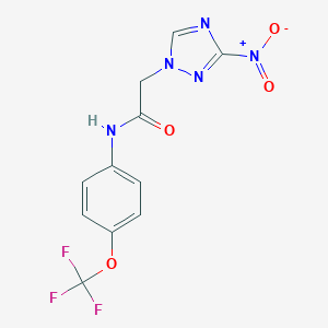 molecular formula C11H8F3N5O4 B403885 2-(3-nitro-1H-1,2,4-triazol-1-yl)-N-[4-(trifluoromethoxy)phenyl]acetamide 