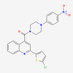 molecular formula C24H19ClN4O3S B4038879 2-(5-chloro-2-thienyl)-4-{[4-(4-nitrophenyl)-1-piperazinyl]carbonyl}quinoline 