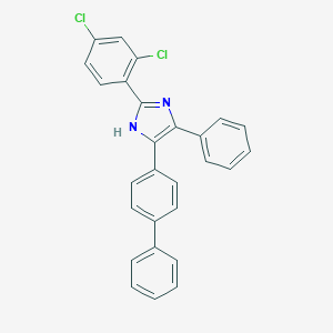molecular formula C27H18Cl2N2 B403890 4-(biphenyl-4-yl)-2-(2,4-dichlorophenyl)-5-phenyl-1H-imidazole 