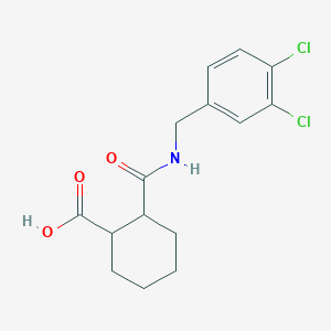 molecular formula C15H17Cl2NO3 B4038908 2-[(3,4-Dichlorobenzyl)carbamoyl]cyclohexanecarboxylic acid 