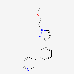 molecular formula C17H17N3O B4038921 3-{3-[1-(2-甲氧基乙基)-1H-吡唑-3-基]苯基}吡啶 