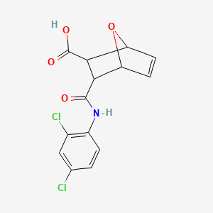 molecular formula C14H11Cl2NO4 B4038922 3-{[(2,4-二氯苯基)氨基]羰基}-7-氧杂双环[2.2.1]庚-5-烯-2-羧酸 