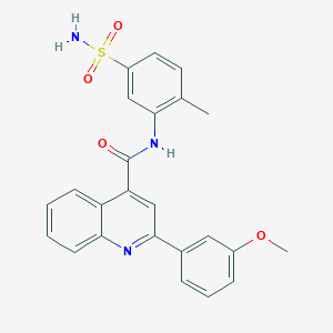 molecular formula C24H21N3O4S B4038944 N-[5-(氨基磺酰基)-2-甲基苯基]-2-(3-甲氧基苯基)-4-喹啉甲酰胺 