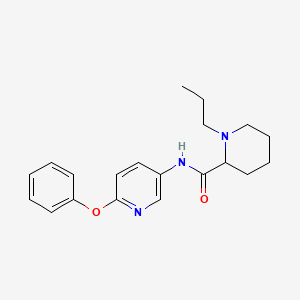 molecular formula C20H25N3O2 B4038978 N-(6-phenoxy-3-pyridinyl)-1-propyl-2-piperidinecarboxamide 