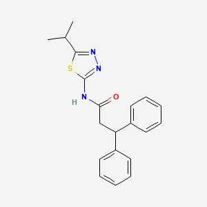 molecular formula C20H21N3OS B4038989 3,3-diphenyl-N-[5-(propan-2-yl)-1,3,4-thiadiazol-2-yl]propanamide 