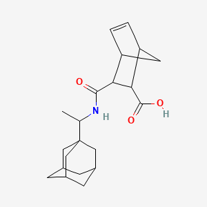 3-{[1-(Tricyclo[3.3.1.1~3,7~]dec-1-yl)ethyl]carbamoyl}bicyclo[2.2.1]hept-5-ene-2-carboxylic acid