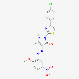 2-[4-(4-Chloro-phenyl)-thiazol-2-yl]-4-[(2-methoxy-5-nitro-phenyl)-hydrazono]-5-