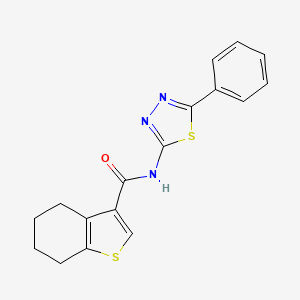 N-(5-phenyl-1,3,4-thiadiazol-2-yl)-4,5,6,7-tetrahydro-1-benzothiophene-3-carboxamide