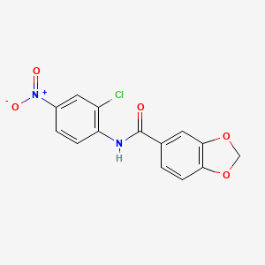 molecular formula C14H9ClN2O5 B4039076 N-(2-chloro-4-nitrophenyl)-1,3-benzodioxole-5-carboxamide 