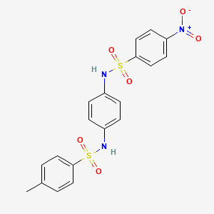 N-[4-(4-METHYLBENZENESULFONAMIDO)PHENYL]-4-NITROBENZENE-1-SULFONAMIDE