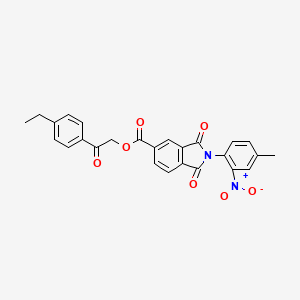 molecular formula C26H20N2O7 B4039101 2-(4-ethylphenyl)-2-oxoethyl 2-(4-methyl-2-nitrophenyl)-1,3-dioxo-5-isoindolinecarboxylate 