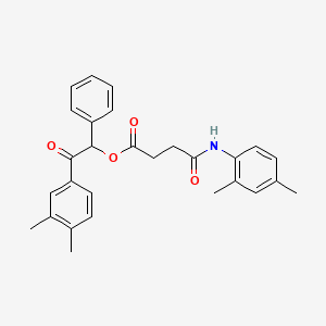 2-(3,4-dimethylphenyl)-2-oxo-1-phenylethyl 4-[(2,4-dimethylphenyl)amino]-4-oxobutanoate