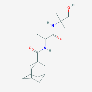 molecular formula C18H30N2O3 B4039113 N-[1-[(1-hydroxy-2-methylpropan-2-yl)amino]-1-oxopropan-2-yl]adamantane-1-carboxamide 