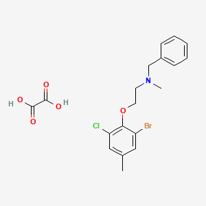 molecular formula C19H21BrClNO5 B4039128 N-苄基-2-(2-溴-6-氯-4-甲基苯氧基)-N-甲基乙胺草酸盐 