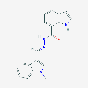 molecular formula C19H16N4O B403913 N-[(E)-(1-methylindol-3-yl)methylideneamino]-1H-indole-7-carboxamide CAS No. 482573-58-0