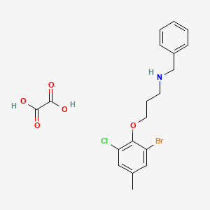 molecular formula C19H21BrClNO5 B4039135 N-benzyl-3-(2-bromo-6-chloro-4-methylphenoxy)-1-propanamine oxalate 