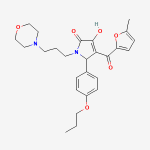 3-hydroxy-4-[(5-methylfuran-2-yl)carbonyl]-1-[3-(morpholin-4-yl)propyl]-5-(4-propoxyphenyl)-1,5-dihydro-2H-pyrrol-2-one