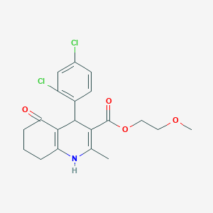 molecular formula C20H21Cl2NO4 B403916 2-Methoxyethyl 4-(2,4-dichlorophenyl)-2-methyl-5-oxo-1,4,5,6,7,8-hexahydro-3-quinolinecarboxylate 