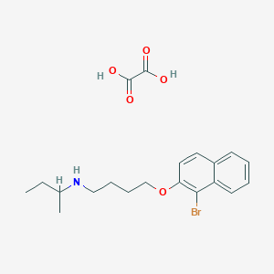 molecular formula C20H26BrNO5 B4039164 4-(1-bromonaphthalen-2-yl)oxy-N-butan-2-ylbutan-1-amine;oxalic acid 