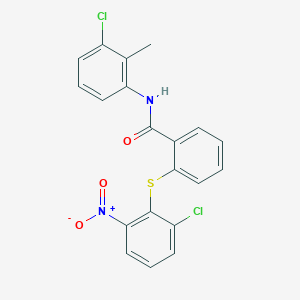 N-(3-chloro-2-methylphenyl)-2-[(2-chloro-6-nitrophenyl)thio]benzamide