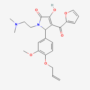 molecular formula C23H26N2O6 B4039191 5-(4-(Allyloxy)-3-methoxyphenyl)-1-(2-(dimethylamino)ethyl)-4-(furan-2-carbonyl)-3-hydroxy-1H-pyrrol-2(5H)-one 