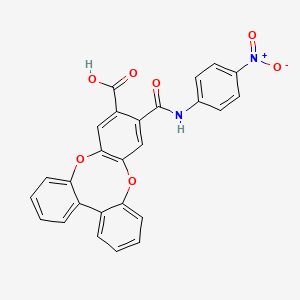 molecular formula C26H16N2O7 B4039199 8-[(4-NITROANILINO)CARBONYL]TRIBENZO[B,E,G][1,4]DIOXOCINE-7-CARBOXYLIC ACID 