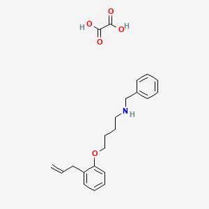 molecular formula C22H27NO5 B4039213 N-benzyl-4-(2-prop-2-enylphenoxy)butan-1-amine;oxalic acid 