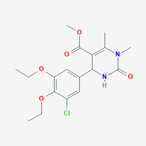 methyl 4-(3-chloro-4,5-diethoxyphenyl)-1,6-dimethyl-2-oxo-1,2,3,4-tetrahydro-5-pyrimidinecarboxylate