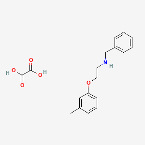 molecular formula C18H21NO5 B4039227 N-苄基-2-(3-甲基苯氧基)乙胺草酸盐 