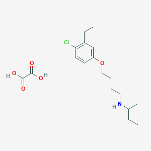 molecular formula C18H28ClNO5 B4039249 N-butan-2-yl-4-(4-chloro-3-ethylphenoxy)butan-1-amine;oxalic acid 