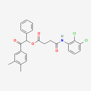 molecular formula C26H23Cl2NO4 B4039255 2-(3,4-dimethylphenyl)-2-oxo-1-phenylethyl 4-[(2,3-dichlorophenyl)amino]-4-oxobutanoate 