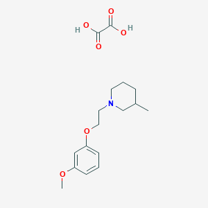 molecular formula C17H25NO6 B4039258 1-[2-(3-Methoxyphenoxy)ethyl]-3-methylpiperidine;oxalic acid 