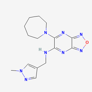 5-(azepan-1-yl)-N-[(1-methylpyrazol-4-yl)methyl]-[1,2,5]oxadiazolo[3,4-b]pyrazin-6-amine