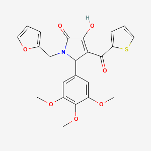 1-(Furan-2-ylmethyl)-3-hydroxy-4-(thiophene-2-carbonyl)-5-(3,4,5-trimethoxyphenyl)-1H-pyrrol-2(5H)-one