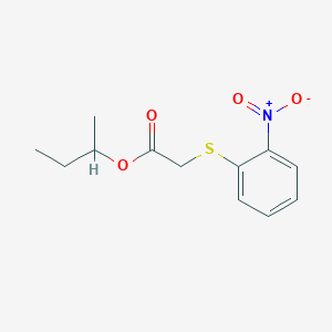 molecular formula C12H15NO4S B4039280 Butan-2-yl 2-(2-nitrophenyl)sulfanylacetate 