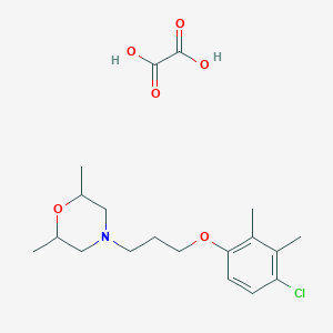 4-[3-(4-Chloro-2,3-dimethylphenoxy)propyl]-2,6-dimethylmorpholine;oxalic acid