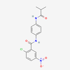 molecular formula C17H16ClN3O4 B4039308 2-chloro-N-[4-(isobutyrylamino)phenyl]-5-nitrobenzamide 