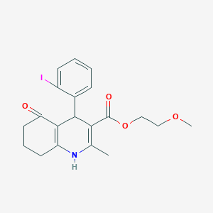 2-Methoxyethyl 4-(2-iodophenyl)-2-methyl-5-oxo-1,4,5,6,7,8-hexahydroquinoline-3-carboxylate