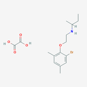 molecular formula C16H24BrNO5 B4039315 N-[2-(2-bromo-4,6-dimethylphenoxy)ethyl]butan-2-amine;oxalic acid 