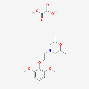 molecular formula C18H27NO8 B4039334 4-[2-(2,6-Dimethoxyphenoxy)ethyl]-2,6-dimethylmorpholine;oxalic acid 