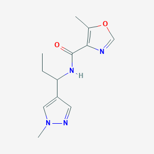 molecular formula C12H16N4O2 B4039344 5-甲基-N-[1-(1-甲基-1H-吡唑-4-基)丙基]-1,3-恶唑-4-甲酰胺 