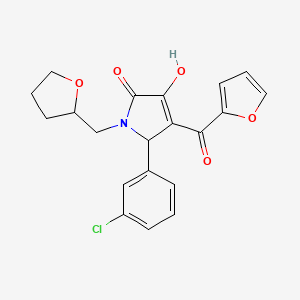 5-(3-Chlorophenyl)-4-(furan-2-carbonyl)-3-hydroxy-1-((tetrahydrofuran-2-yl)methyl)-1H-pyrrol-2(5H)-one