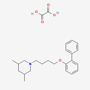 molecular formula C25H33NO5 B4039397 3,5-Dimethyl-1-[4-(2-phenylphenoxy)butyl]piperidine;oxalic acid 