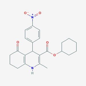 Cyclohexyl 2-methyl-4-(4-nitrophenyl)-5-oxo-1,4,5,6,7,8-hexahydroquinoline-3-carboxylate