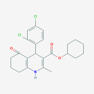 Cyclohexyl 4-(2,4-dichlorophenyl)-2-methyl-5-oxo-1,4,5,6,7,8-hexahydroquinoline-3-carboxylate