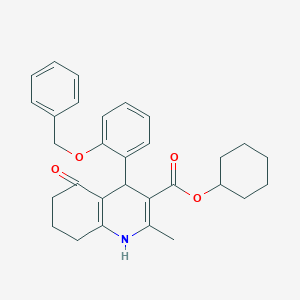 Cyclohexyl 4-[2-(benzyloxy)phenyl]-2-methyl-5-oxo-1,4,5,6,7,8-hexahydroquinoline-3-carboxylate