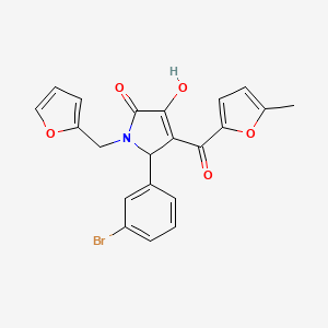 5-(3-bromophenyl)-1-(2-furylmethyl)-3-hydroxy-4-(5-methyl-2-furoyl)-1,5-dihydro-2H-pyrrol-2-one